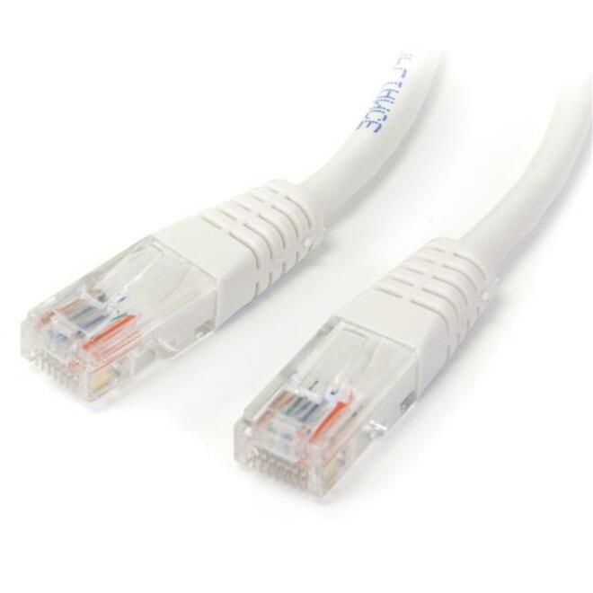 StarTech 15 ft White Molded Cat5e UTP Patch Cable
