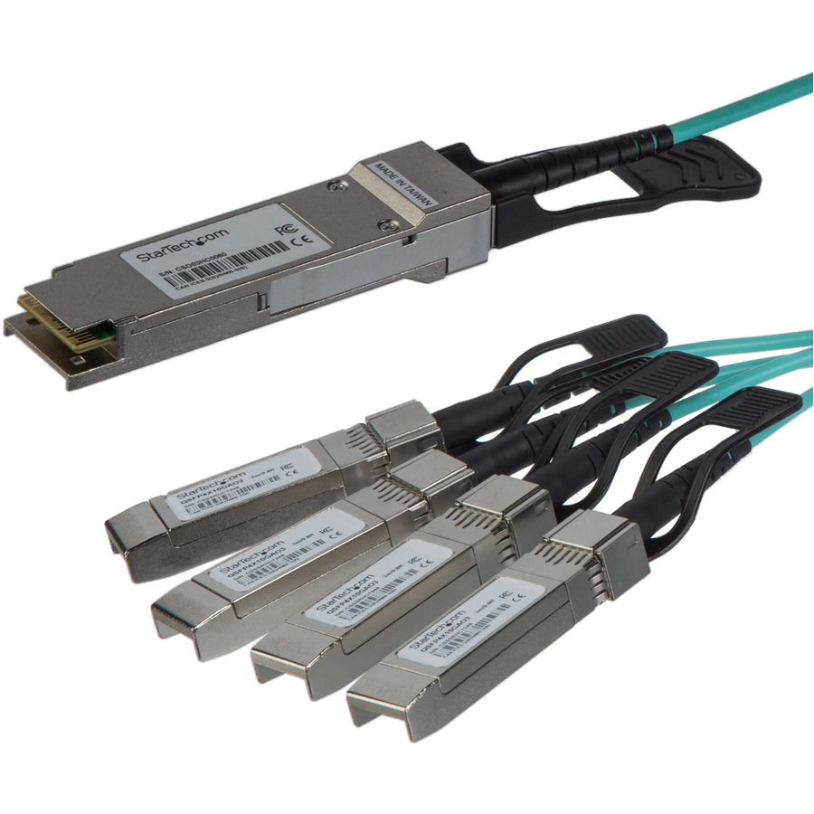 StarTech AOC Breakout Cable for Cisco QSFP-4X10G-AOC3M - 3m 40G 1x QSFP+ to 4x SFP+ AOC Cable 40GbE QSFP+ Active Optical Fiber 9.84ft