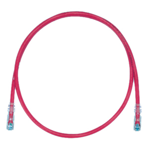 PANDUIT Cat.6 UTP Patch Cord - RJ-45 Male Network - RJ-45 Male Network - 10ft - Red, Clear