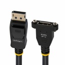StarTech 3ft (1m) Panel Mount DisplayPort Cable, 4K x 2K Video, DisplayPort 1.2 Extension Cable Male to Female, DP Extender Cord