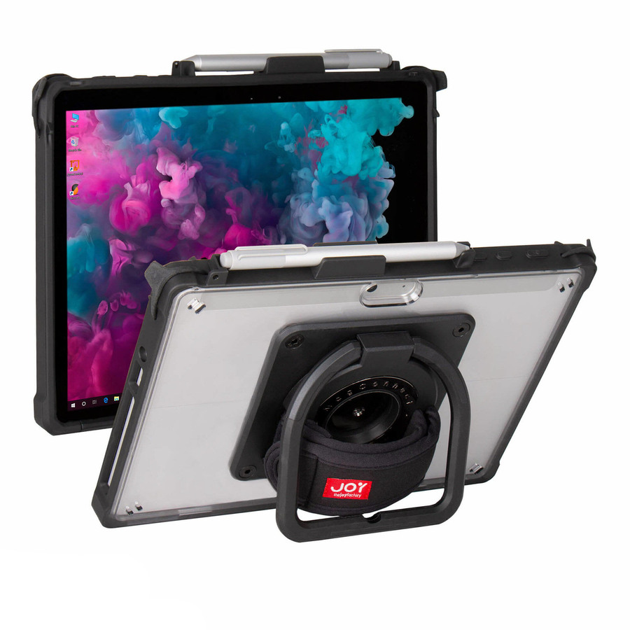The Joy Factory aXtion Edge MP Rugged Carrying Case Microsoft Surface Go, Surface Go 2 Tablet - Black, Transparent
