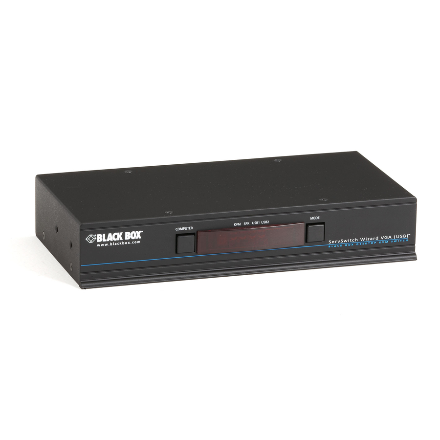 Black Box KVM Switch - Single-Monitor, VGA, USB True Emulation, Audio, 4-Port