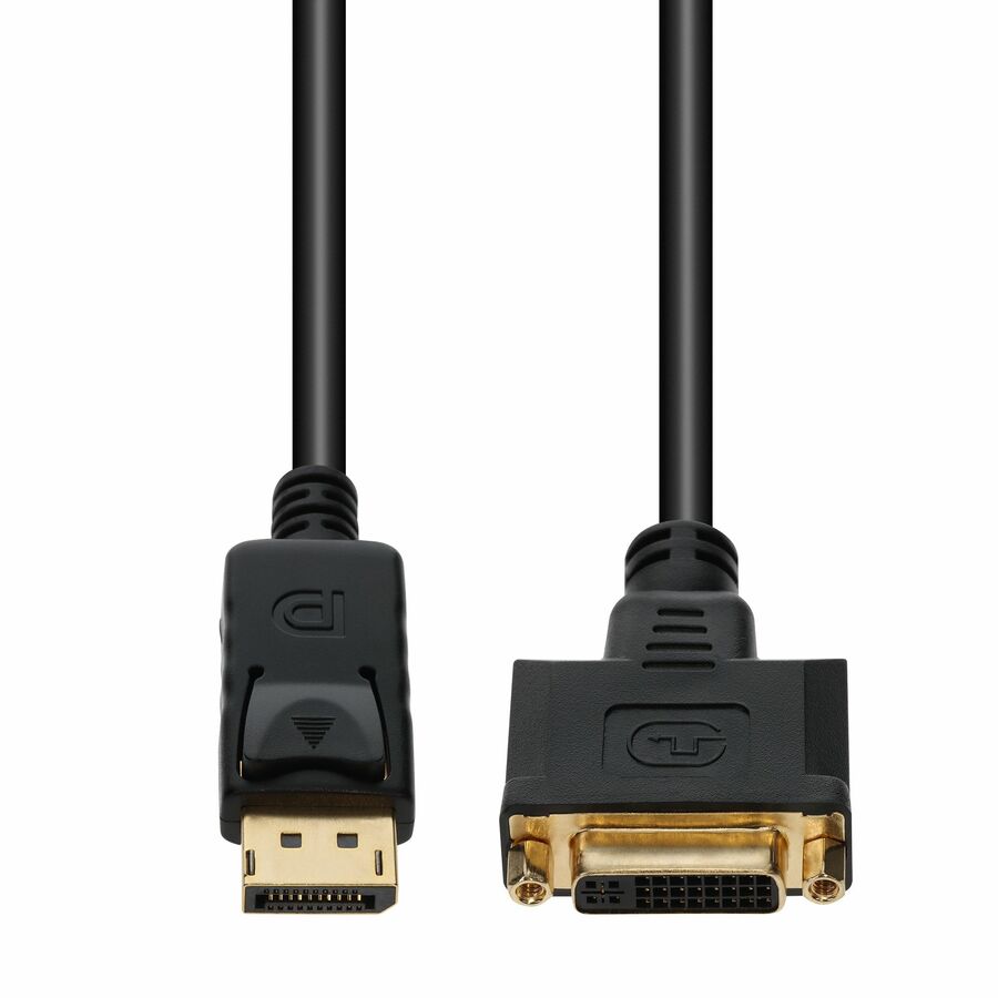 AddOn 8in DisplayPort (Male) to DVI Dual Link-29 pin (Female) Black Active Video Converter, 4K 30Hz