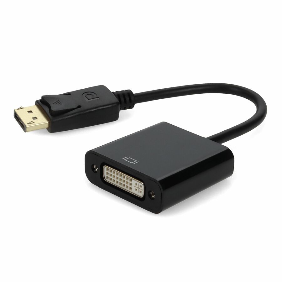 AddOn 8in DisplayPort (Male) to DVI Dual Link-29 pin (Female) Black Active Video Converter, 4K 30Hz