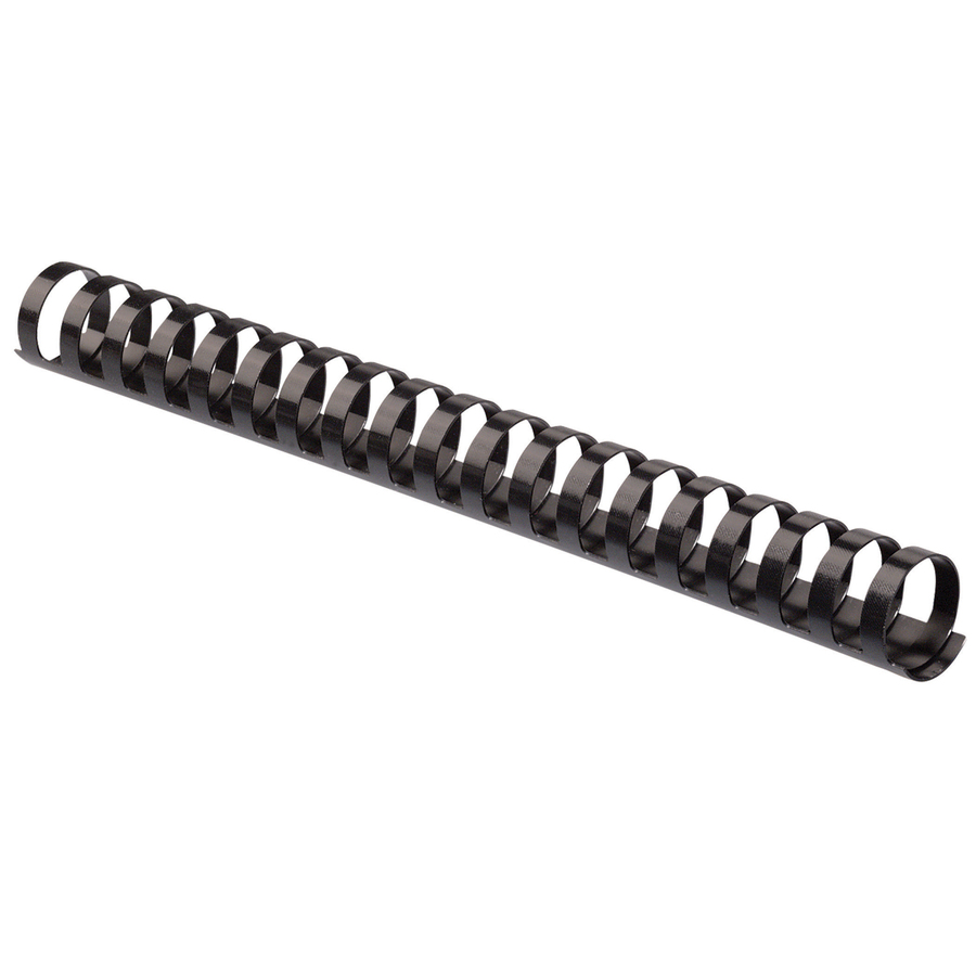 Fellowes Plastic Combs - Oval Back, 1-1/2" , 340 sheets, Black, 50 pk