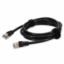 AddOn 10ft Black CAT 6A Shielded PVC Ethernet Cable Snagless Easy Clear Boot RJ-45 M/M