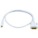 Monoprice 3ft 32AWG Mini DisplayPort to DVI Cable - White