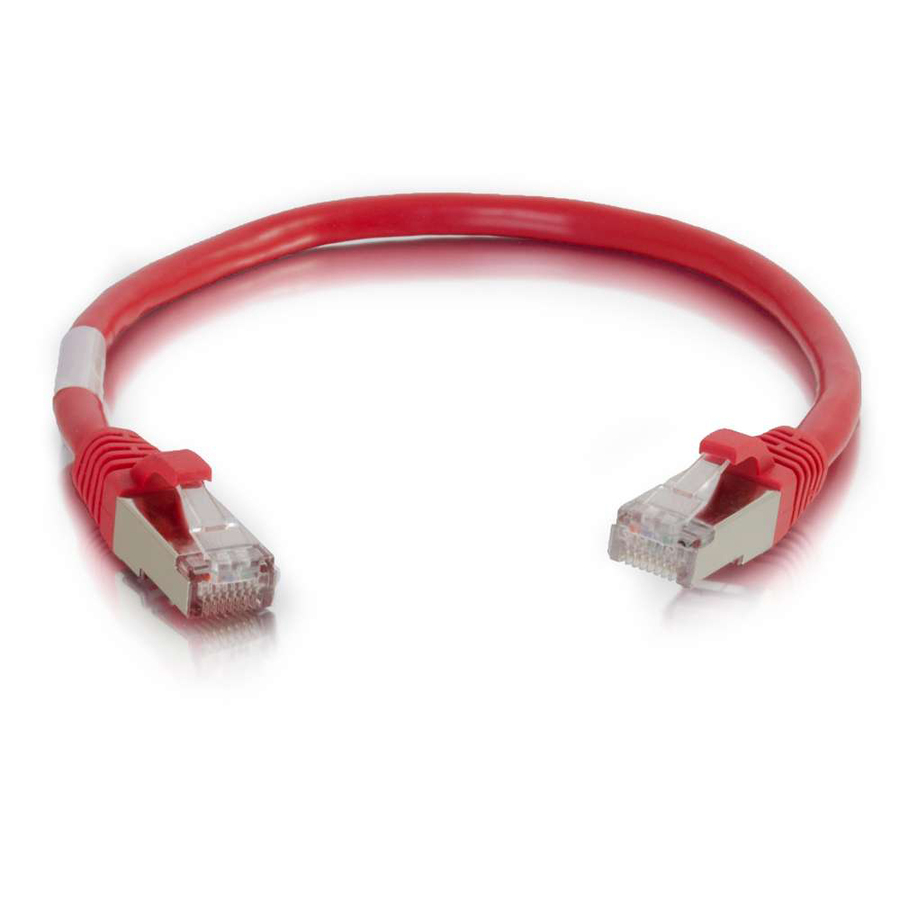 C2G 6in Cat6 Snagless Shielded (STP) Network Patch Cable - Red