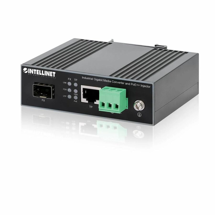 Intellinet Industrial Gigabit Media Converter and PoE++ Injector