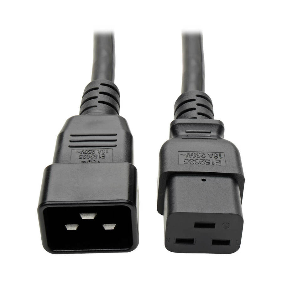 Tripp Lite by Eaton Power Extension Cord C19 to C20 - Heavy-Duty 20A 250V 12 AWG 6 ft. (1.83 m) Black
