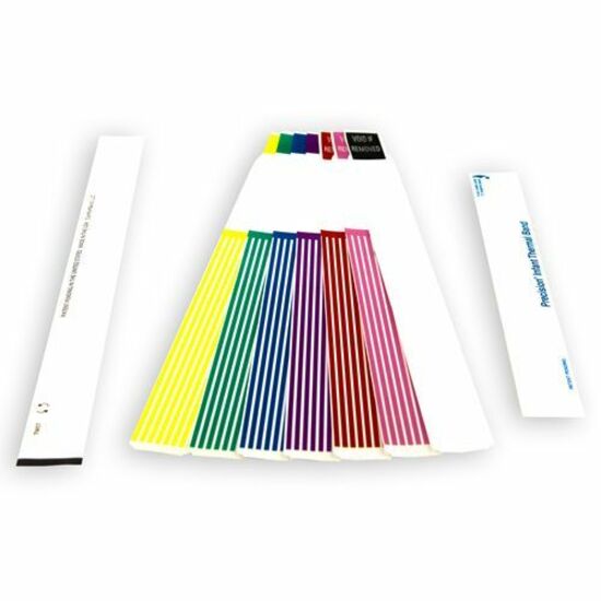 Wasp 11.00" x 1.125" Adult wristband, White, 2 rolls, 250 per roll, 5.5" OD