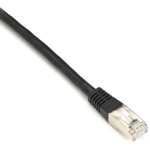 Black Box CAT6 250-MHz Stranded Patch Cable Slim Molded Boot - S/FTP, CM PVC, Black, 2FT