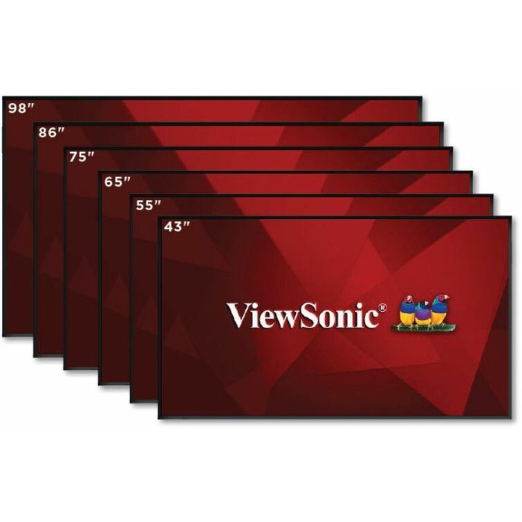 ViewSonic CDE55G3 55 Inch 4K UHD OS-Free Commercial Display with 500-nit Brightness, 1200:1 Contrast Ratio, 10W Dual Speakers, HDMI, USB C, VGA, and USB Inputs