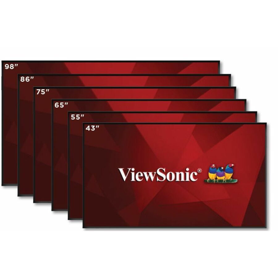ViewSonic CDE75G3 75 Inch 4K UHD OS-Free Commercial Display with 500-nit Brightness, 1200:1 Contrast Ratio, 10W Dual Speakers, HDMI, USB C, VGA, and USB Inputs