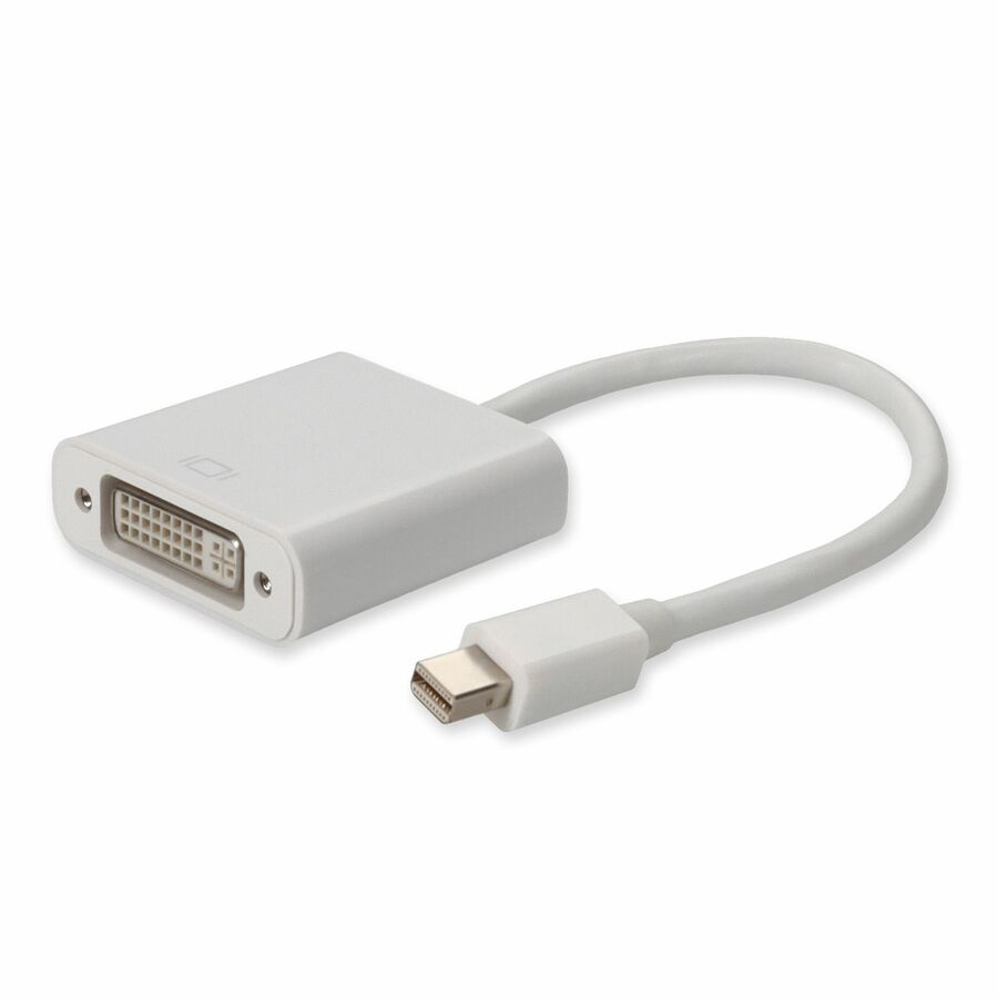 AddOn Apple Computer® MB570Z/B Compatible Mini-DisplayPort 1.1 Male to DVI-I (29 pin) Female White Adapter For Resolution Up to 1920x1200 (WUXGA)