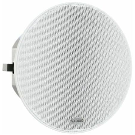 Vaddio EasyIP 2-way Ceiling Mountable, In-wall, Flush Mount, Recessed Mount Speaker - 25 W RMS - White - TAA Compliant