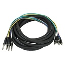 Monoprice 6 Meter (20ft) 8-Channel 1/4inch TS Male to RCA Male Snake Cable