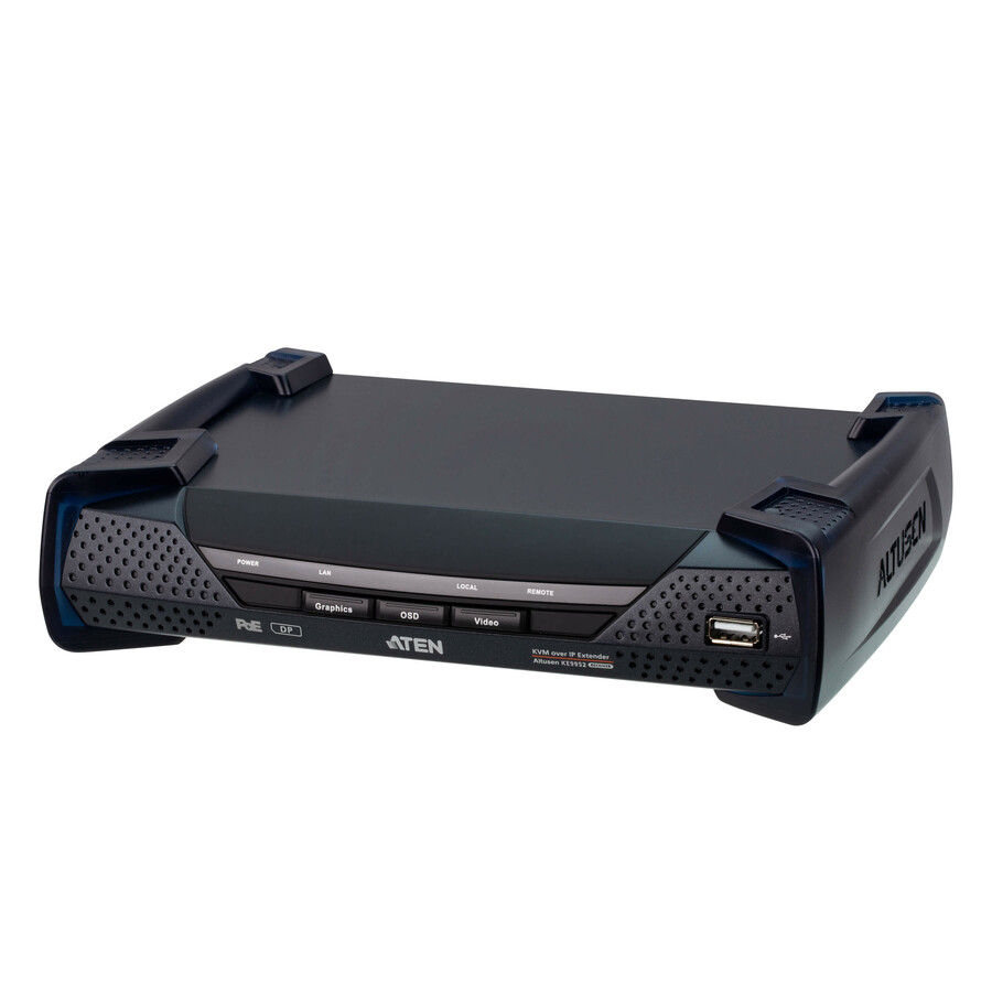 ATEN 4K DisplayPort Single Display KVM over IP Receiver with PoE