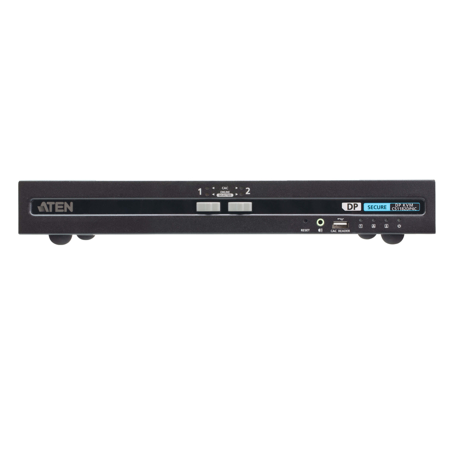 ATEN 2-Port USB DisplayPort Secure KVM Switch with CAC (PSD PP v4.0 Compliant)