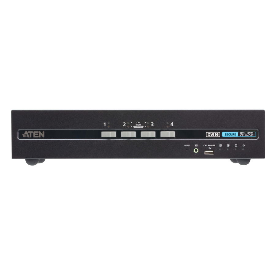 ATEN 4-Port USB DVI Dual Display Secure KVM Switch with CAC (PSD PP v4.0 Compliant)