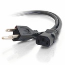 C2G 10ft Power Cord - 18 AWG - NEMA 5-15P to IEC320C13 - Computer Power
