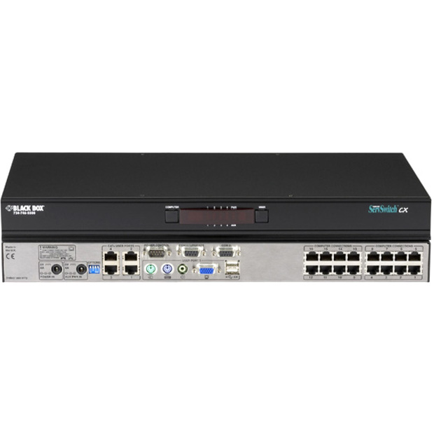 Black Box KVM Switch - (1) Local Console Port + (4) Users, (16) Servers, CATX