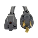 Tripp Lite by Eaton Power Cord Adapter NEMA L5-20P to NEMA 5-15R - Heavy-Duty 20A 125V 12 AWG 6-in. (15.24 cm) Black