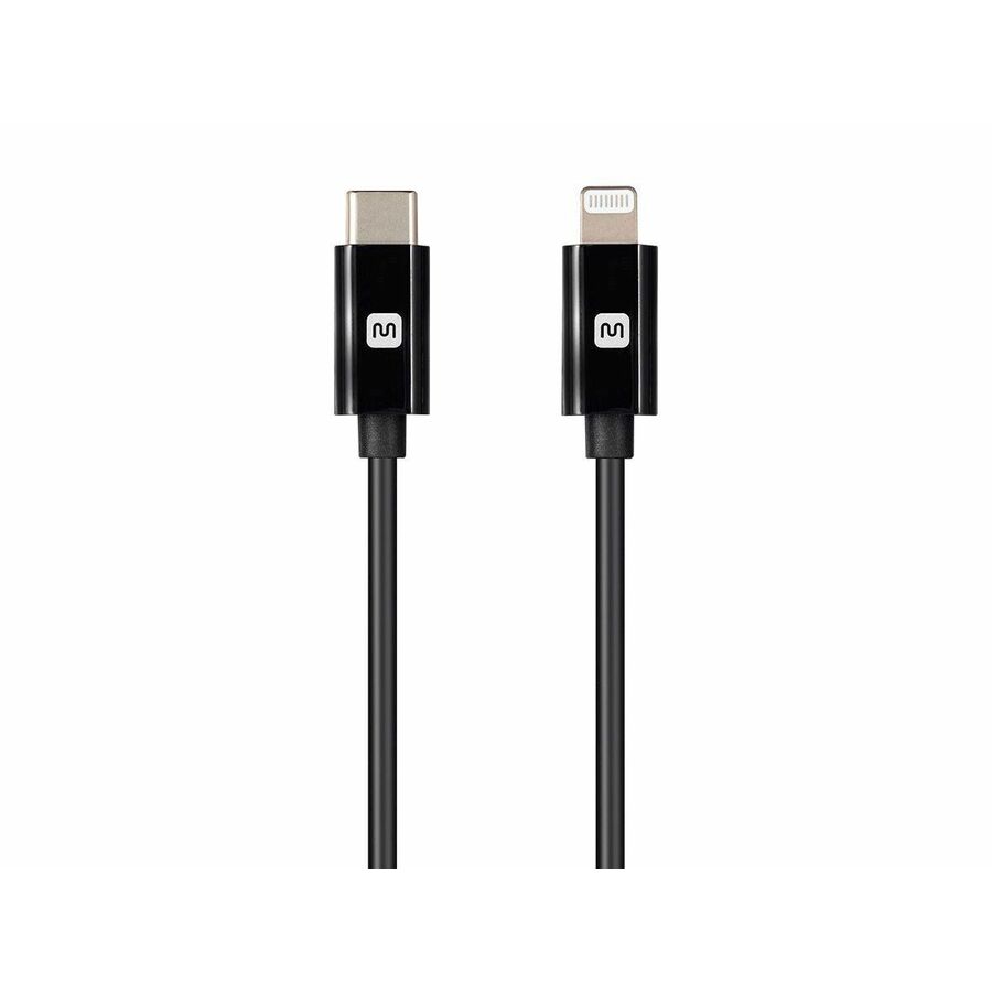 Monoprice Essential Apple MFi Certified Lightning to USB-C Charging Cable - 1.5ft, Black