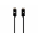 Monoprice Essential Apple MFi Certified Lightning to USB-C Charging Cable - 1.5ft, Black