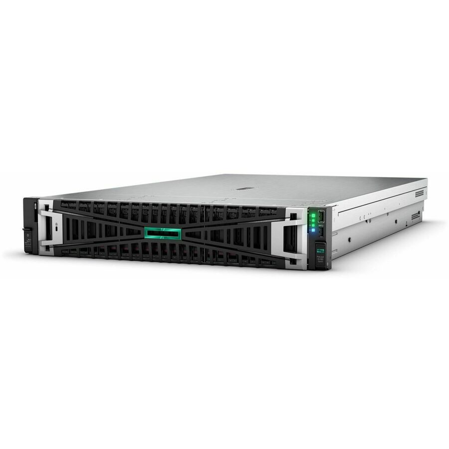 HPE ProLiant DL380 G11 2U Rack Server - 1 x Intel Xeon Silver 4510 2.40 GHz - 64 GB RAM - 16 TB HDD - (2 x 8TB) HDD Configuration - Serial ATA/600, 12Gb/s SAS, NVMe Controller