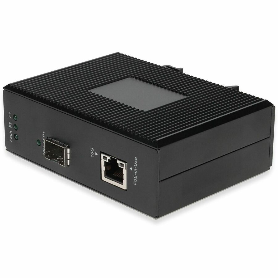 AddOn 100/1000/10000Base-TX(RJ-45) to Open SFP+ Port POE 90W Industrial Media Converter