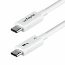 StarTech 3ft (1m) Thunderbolt 5 Cable, 80Gbps/120Gbps, 240W PD, 8K 60Hz, Certified Thunderbolt Cable - White