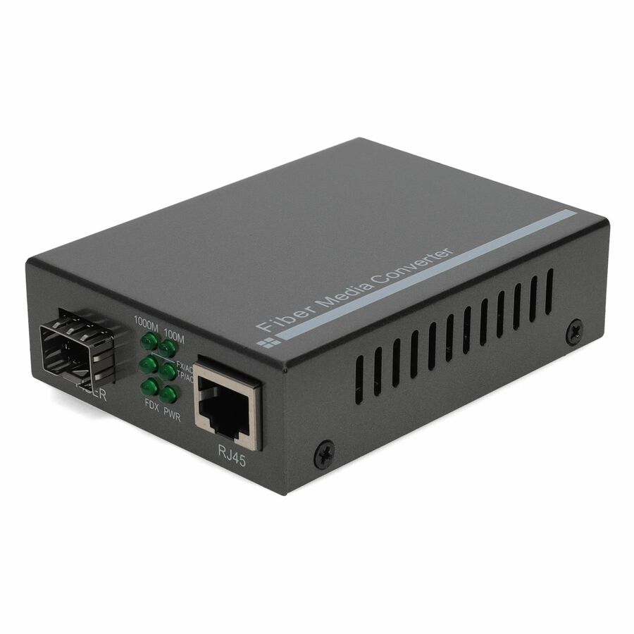 AddOn 10/100/1000Base-TX(RJ-45) to Open SFP Port Media Converter