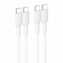 Belkin USB-C to USB-C Cable 60W, 3.3ft/1m, Pink, 2-pack