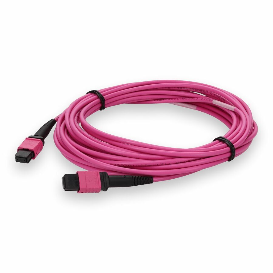AddOn 3m MPO/UPC to MPO/UPC Magenta OM4 OFNR (Riser-Rated) 12-Strand Fiber Patch Cable