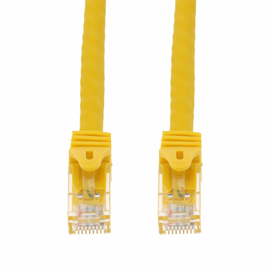 AddOn 1ft Yellow CAT 6A PVC Ethernet Cable Snagless Easy Boot RJ-45 M/M