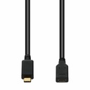 AddOn 10ft USB C 3.1 (Male) to USB C 3.1 (Female) Black Cable, 10Gbps, 4K 60Hz, up to 100W, 5A, 20V