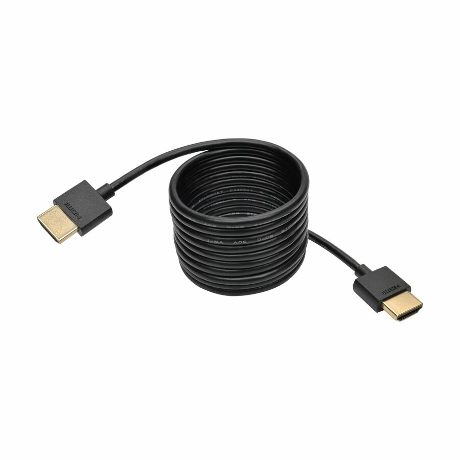 Eaton Tripp Lite Series Slim High-Speed HDMI Cable with Ethernet and Digital Video with Audio, UHD 4K 60 Hz (M/M), Black, 10 ft. (3.1 m)