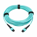 Eaton Tripp Lite Series 40/100/400G Multimode 50/125 OM3 Fiber Optic Cable (8F MPO/MPO-PC F/F), Type-A Polarity, OFNP, Aqua, 10 m (32.8 ft.)