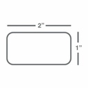 Wasp 2.0" x 1.0" Polyester TT label, 1 roll, 1380 per roll, 4" OD