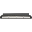 Black Box CAT6 Patch Panel - Feed-Through, High-Density, 1U, Shielded, 48-Port