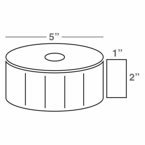 Wasp 2.0" x 1.0" Direct Thermal Labels, 4 rolls, 2300 per roll, 5" OD