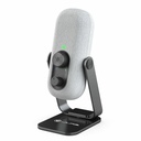 JLab Go Talk Wired Condenser, Dynamic Microphone for Studio, Podcasting, Gaming, Recording, Music - White