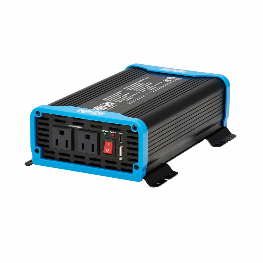 Eaton Tripp Lite Series 600W Light-Duty Compact Power Inverter - 2x 5-15R, USB Charging, Pure Sine Wave
