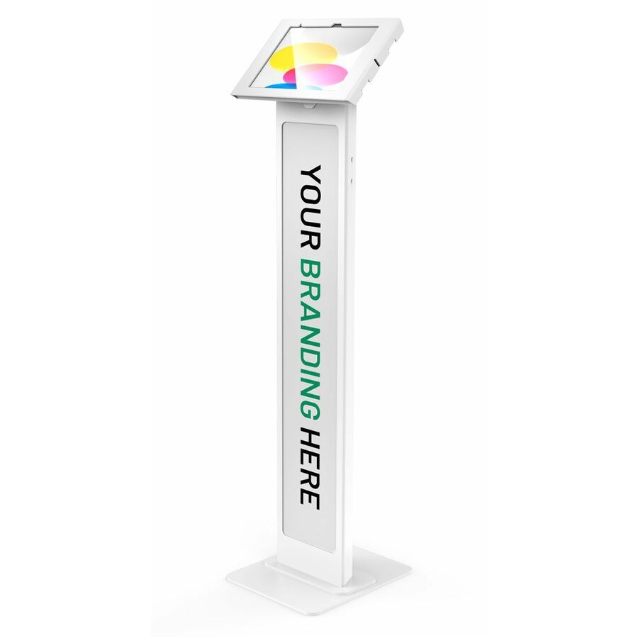 iPad 10th-11th (A16) Gen, Apex Enclosure Brandable Floor Stand White