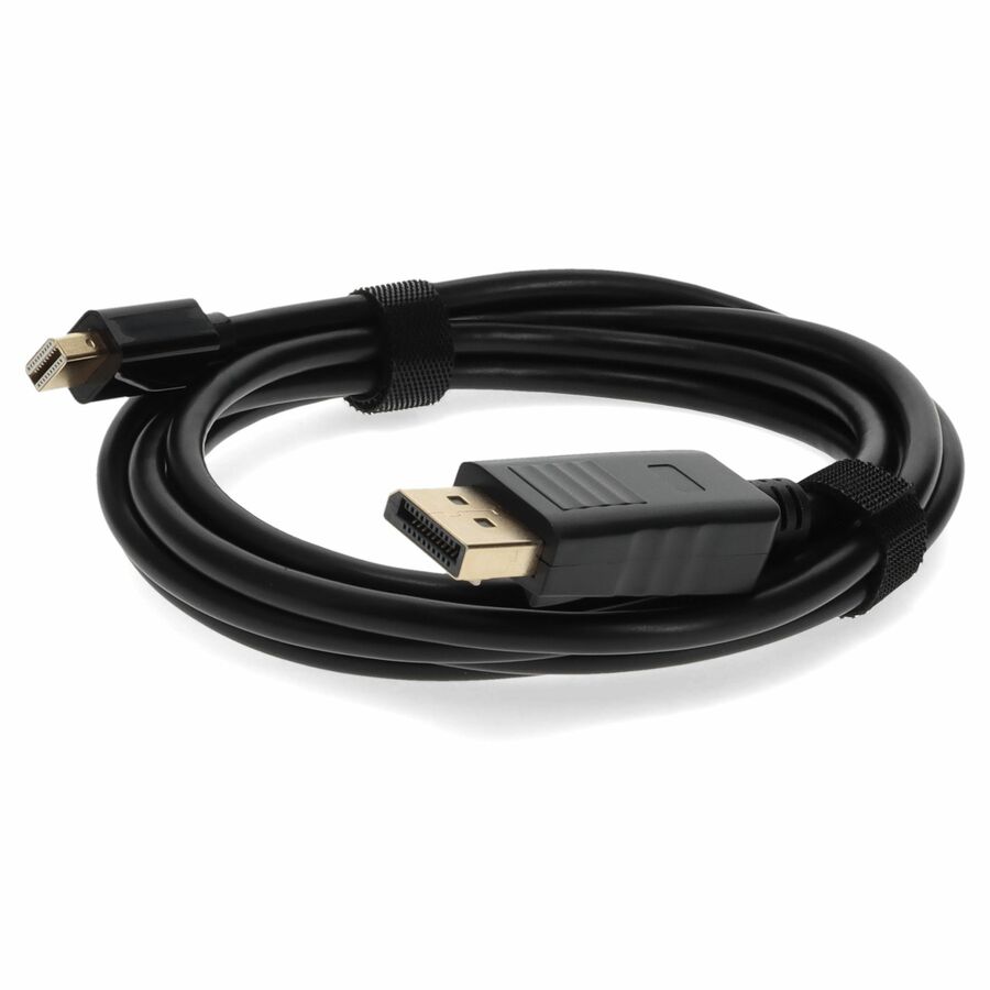 AddOn 2m Mini-DisplayPort 1.1 Male to DisplayPort 1.2 Male Black Cable For Resolution Up to 3840x2160 (4K UHD)
