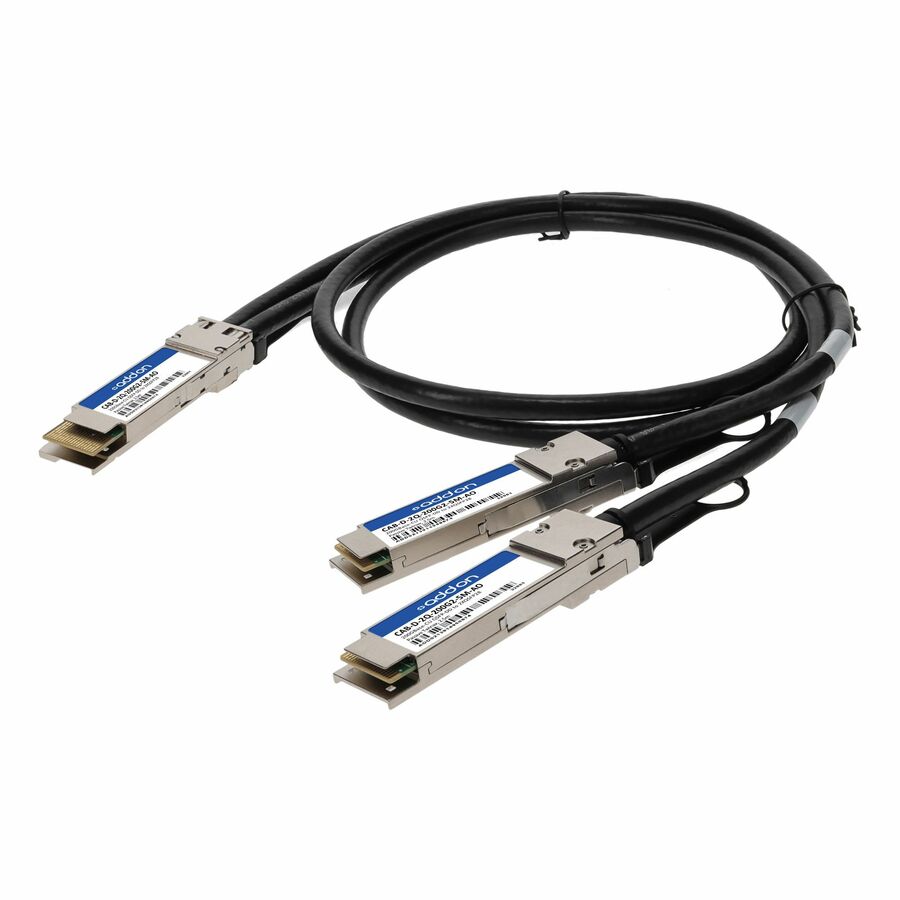AddOn Arista Networks® CAB-D-2Q-200G-2-5M Compatible TAA Compliant 200GBase-CU QSFP-DD 200G to 2xQSFP28 100G NRZ Direct Attach Cable (Passive Twinax, 2.5m)