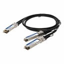 AddOn Arista Networks® CAB-D-2Q-200G-2-5M Compatible TAA Compliant 200GBase-CU QSFP-DD 200G to 2xQSFP28 100G NRZ Direct Attach Cable (Passive Twinax, 2.5m)