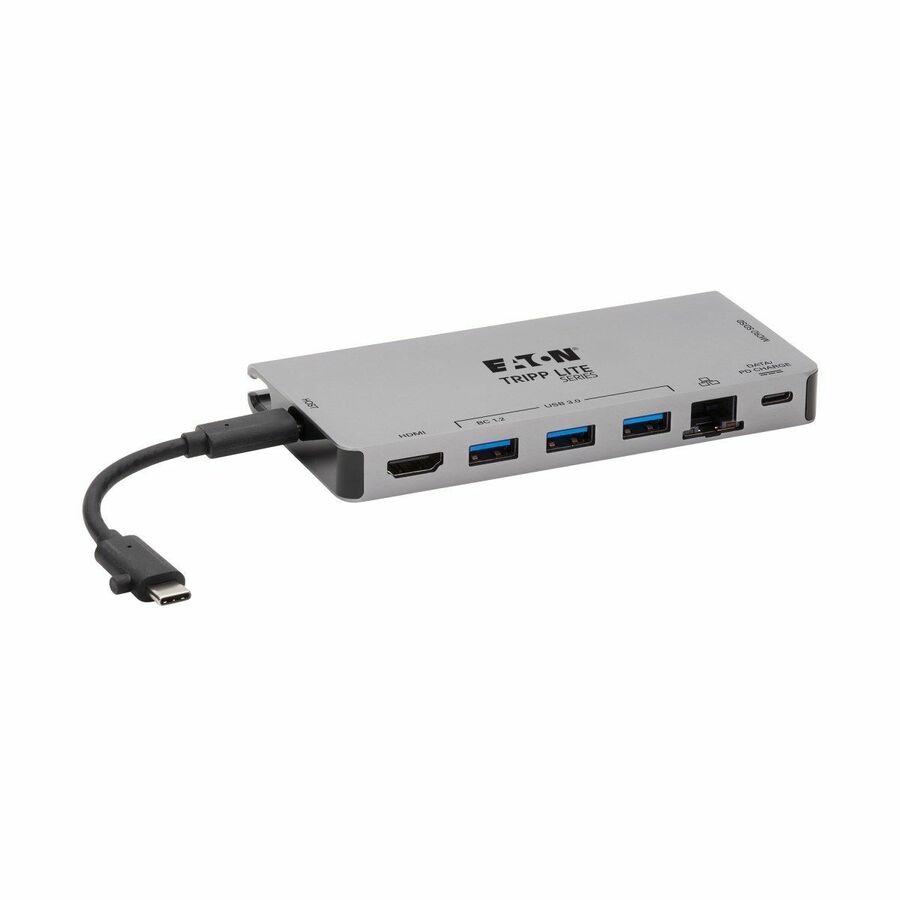 Eaton Tripp Lite Series USB-C Dock - 4K HDMI, USB 3.x (5Gbps), USB-A/C Hub Ports, GbE, Memory Card, 100W PD Charging, Detachable Cord