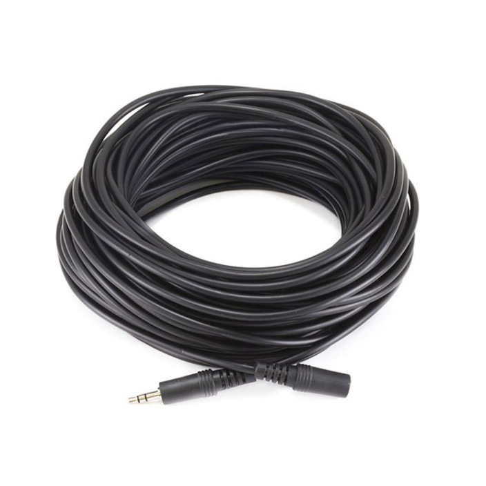 Monoprice 75ft 3.5mm Stereo Plug/Jack M/F Cable - Black